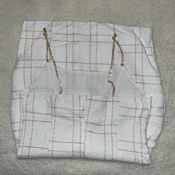 Plaid Chain Strap Cami Bodycon Mini Dress - Picture 9 of 10